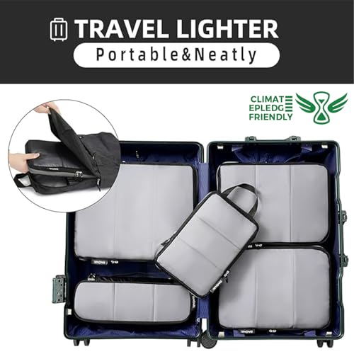 Image of BAGAIL 6 Set Ultralight Compression Packing Cubes Packing Organizer for Travel Accessories Luggage Suitcase Backpack