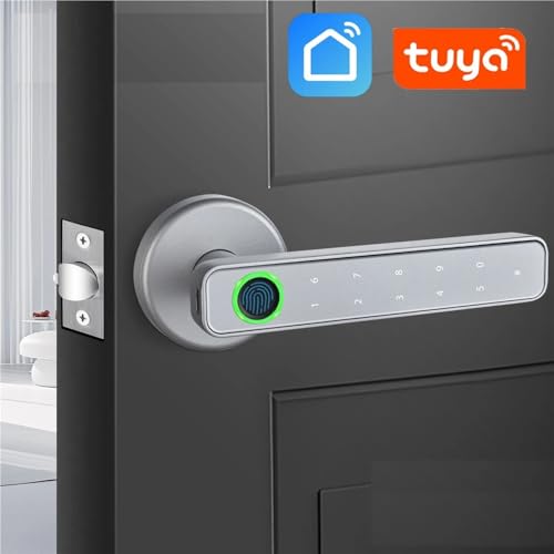 Serrure RFID connectée Tuya SmartLife à empreinte digitale et clé physique - 4