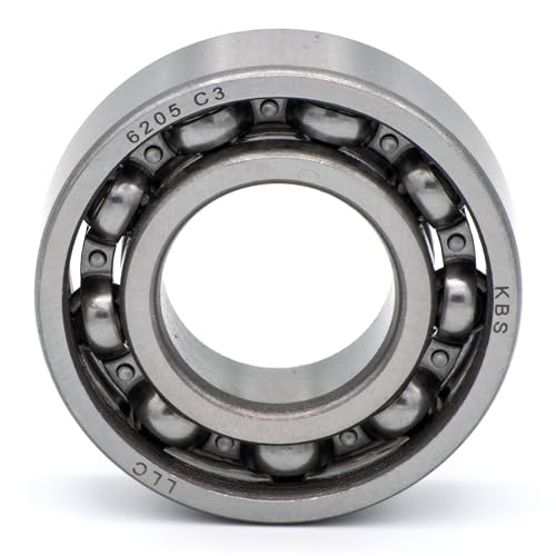 Parts and Parts Rodamientos profundos de bolas 6205 c3, 25 x 52 x 15 mm, DIN 625 ISO 15, rodamientos radiales de alta velocidad, baja fricción, marcha suave, ideal para transmisión de vehículos y