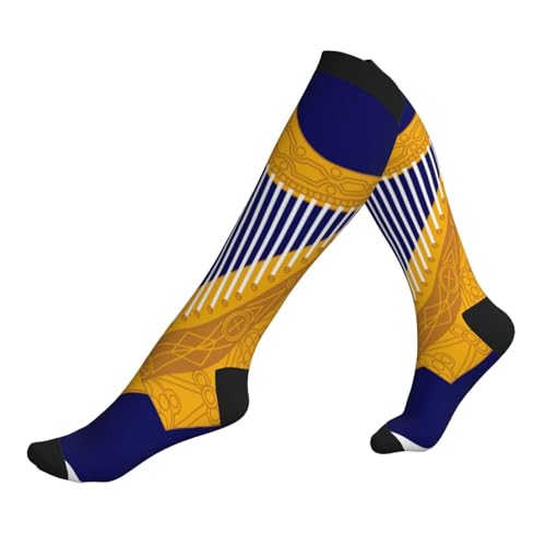 YHNNH Coat Of Arms Of Ireland Men'S And Women'S Compression Socks - Comfortable All Day, Providing Breathable Calf Support For Running And Traveling