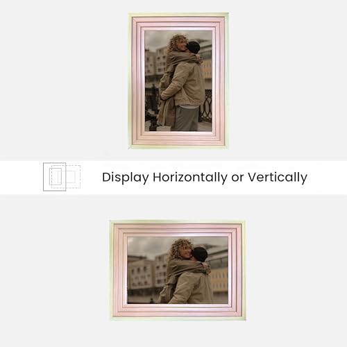 Image of Art Street Luxury Photo Frame for living room, Modern Step Design Photo Frames for Photograph, Art Work, Kids Room Set of 6 (8x12 Inch, Pink)