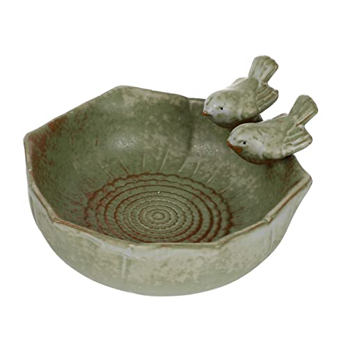 LABRIMP Garden House Decor Ceramic Bird Fruit Plate Bird Fine Craftsmanship Random Color