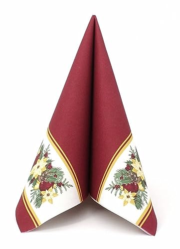 APARTina 50 Servietten Weihnachten 40x40 stoffähnlich - GIRLANDE,...