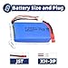 HHZ 7.4V Li-Po Battery 1100mah 25C JST Plug 2Pcs 2S Batteries for Wltoys A949 A959 A969 A979 RC Car Most 1/10 1/16 1/18 1/24 RC Cars