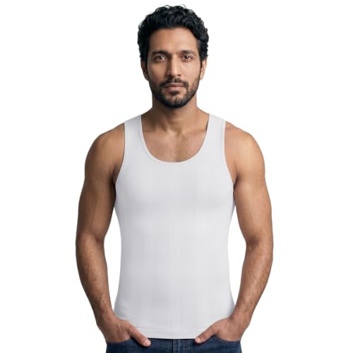 Image of dermawear Men Zenrik High Compression Shapewear Vest for Chest and Abdomen