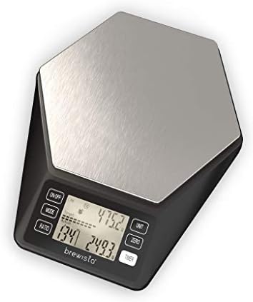 Brewista Coffee Ratio Scale, Digital Calculator for Water to Ground Beans Ratio for Accurate, Balanced Brewing, Water Resistant Design, USB Rechargeable Battery