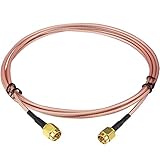 【Paquete】1 x RG316 sma cable macho a sma macho.El cable tiene una longitud de 2 metros(6 pies), por lo que la posición del conector puede ser ajustada apropiadamente de acuerdo al escenario de uso.
