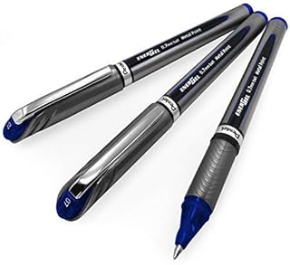 Pentel Energel BL27 Liquid Gel Ink Rollerball Pen - 0.7mm Metal Tip - Blue Ink - Pack of 3