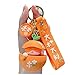 YOYUMI Portachiavi Personalizzato Cartone Animato Gatto Arancione Bambola Portachiavi Ciondolo Borsa Accessori Auto Coppia Portachiavi Regalo Cappello Arancione