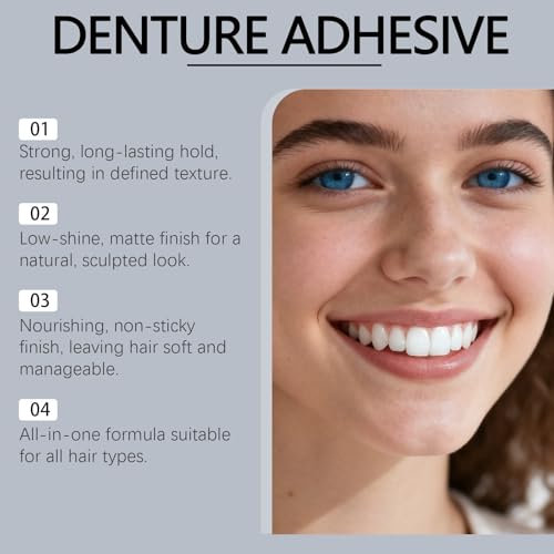 Pegamento dental extra fuerte y adhesivo para dentaduras con sujeción prolongada 5