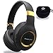 Produktbild PowerLocus Bluetooth Kopfhörer Over Ear, Kabellose Kopfhörer Faltbarer mit Mikrofon,Hi-Fi-Stereo tiefer Bass,weicher Ohrenschützer kabelloses & kabelgebundenes Headset für Handy,Tablet,PC-Schwarz/Gold