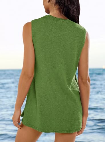 Panadila Womens Summer Lounge Sets 2 Piece Outfits Beach Vacation Outfits Tank Top and Shorts Sweater Matching Set3