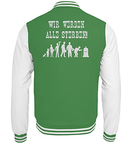 Veste de survêtement College noire en taille M imprimé Généralement Nous Allons Tous meurer