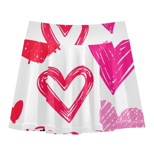 Athletic Shorts Girls Skorts Hearts Styles Toddlers Tennis Skirts Outfit Cheer Skirt 3t
