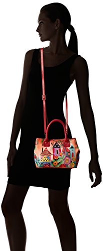 Bolso convertible pequeño de cuero genuino pintado a mano miniatura 2