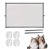 Treppenschutzgitter Ausziehbar,Türschutzgitter Ohne Bohren,Türgitter Hunde,Kindergitter,Tiertreppengitter Montage,Absperrgitter Schutzgitter Treppe,Hundetürgitter für Flure,Küchen,Drinnen (110x72 cm)