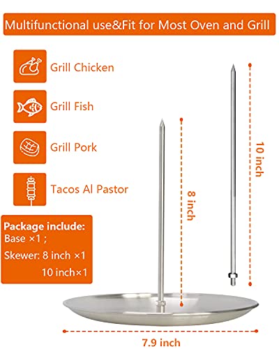 8" Vertical Skewerwith 2 Skewers