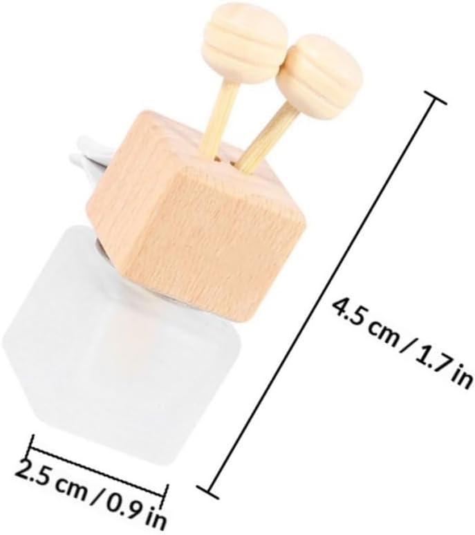 3pcs Car Air Vent Perfume Bottles Essential Oil Diffusers with Glass Small Bottles and Wooden Lid, 360 Degree Rotatable Clip Design for Refreshing Air and Relieving Fatigue