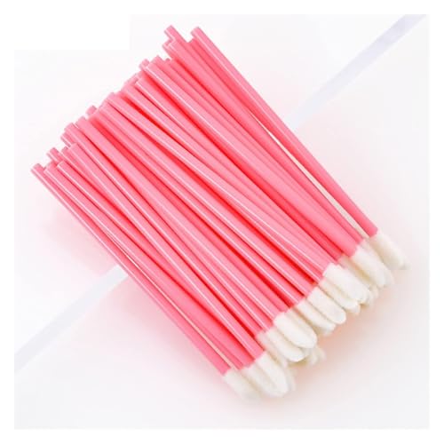 HXFFoms 100/500/1000 個使い捨てリップブラシ個別ラッシュ除去クリーニングマスカラアプリケーター化粧ブラシ美容 Costmatic ツール lingli(Color:100pcs pink)