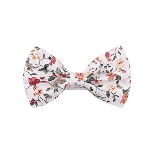 Baby Girl Hair Clips 10 Pack Baby Girl Bows Cotton Flower Prints Hair Accessories Fully Lined Alligator Hair Clips Barrettes For Girls Toddler Kids #TOP4