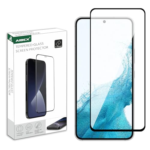 Image of AIBEX Tempered Glass for Samsung S22 / Samsung S23 5G | 9H Hardness | Anti-Glare & Anti-Fingerprint | Water Resistant | Edge-to-Edge Full Screen Protector | Bubble-Free Installation