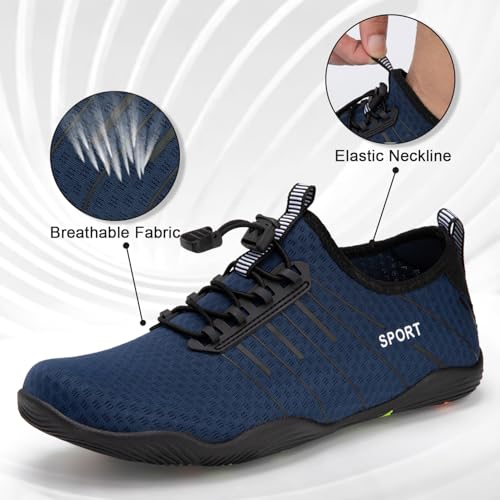 Image of ATHMILE Water Shoes for Men Women River Swim Beach Pool Adult Quick Dry | Aqua Socks Barefoot Lake Hiking Surfing Sport Yoga Boating Kayaking Camping Cruise Ship Essentials