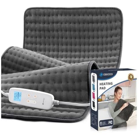 CooCoCo 17x33 Large Heating Pad for Back, Electric Heated Pad for Neck Shoulders Period Cramps, FSA HSA Eligible Heat Pad, Auto Off, 10ft Cord, Valentines Day Gifts for Women Men Mom Dad Cover