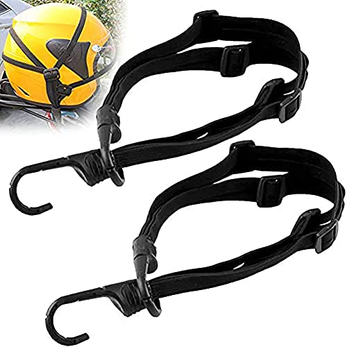 ZHIRCEKE Cuerda Bungee 2pcs Tensión de Equipaje Cinturón de tensión, Cuerda de Bungee Tensor de Equipaje con Ganchos, Cuerdas de tensión, Casco Cuerda de Caucho Ajustable Tensión Cover