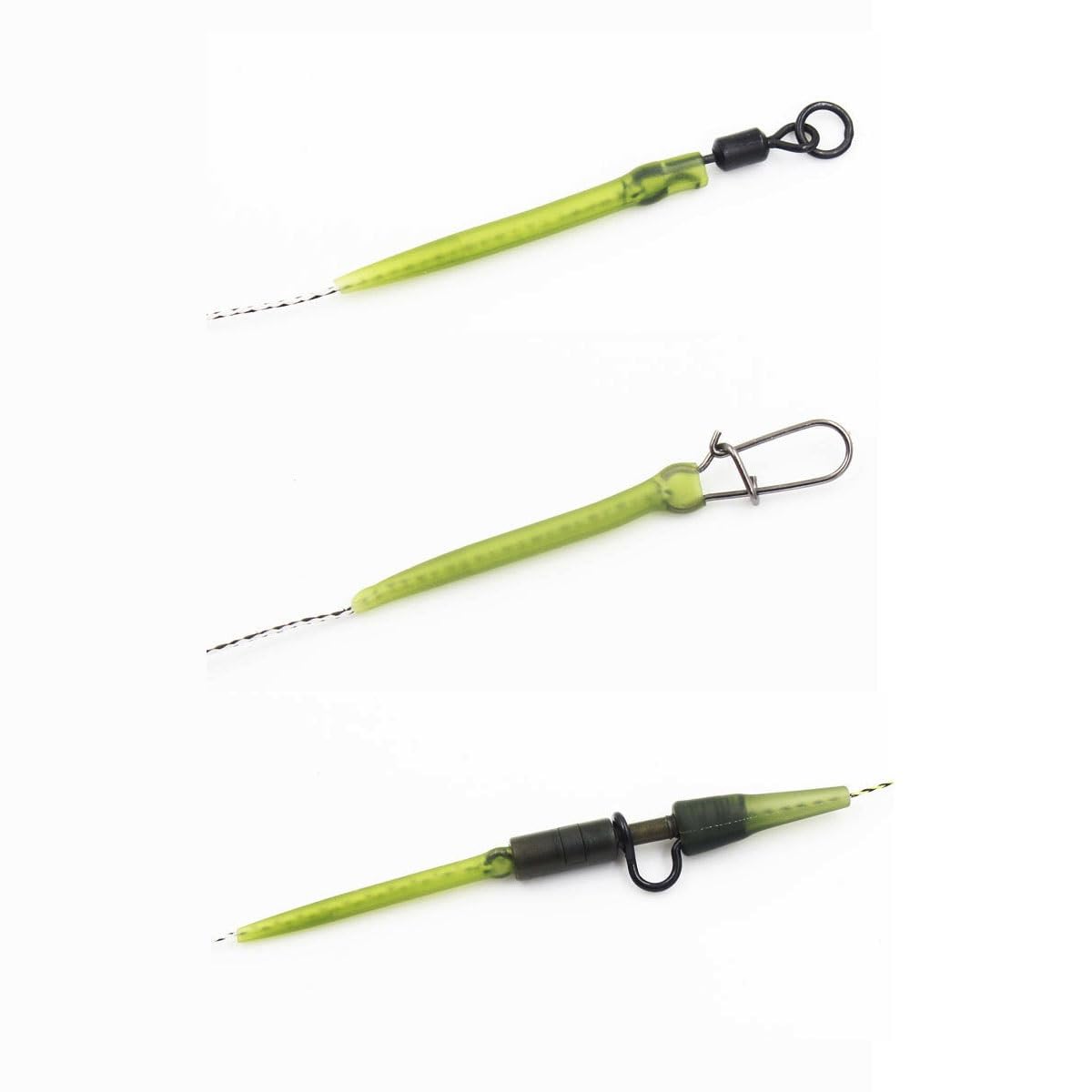 flexiable rubber Terminal Fishing Anti Tangle Sleeves Connect with Fishing Hook Rubber Tip Tube Positioner Terminal Fishing Tackles 38mm 55mm drain elastic (Color : 38mm 50pcs)