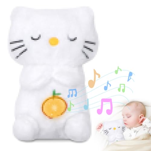 Schlummer Kuscheltier mit Herzschlag, Katzen Schlummer Otter, Schlafotter, Breathing Otter Kuscheltier mit Atembewegung, Schlaf Otter, Schlummerotter Baby, Kuschel Otter mit Herzschla