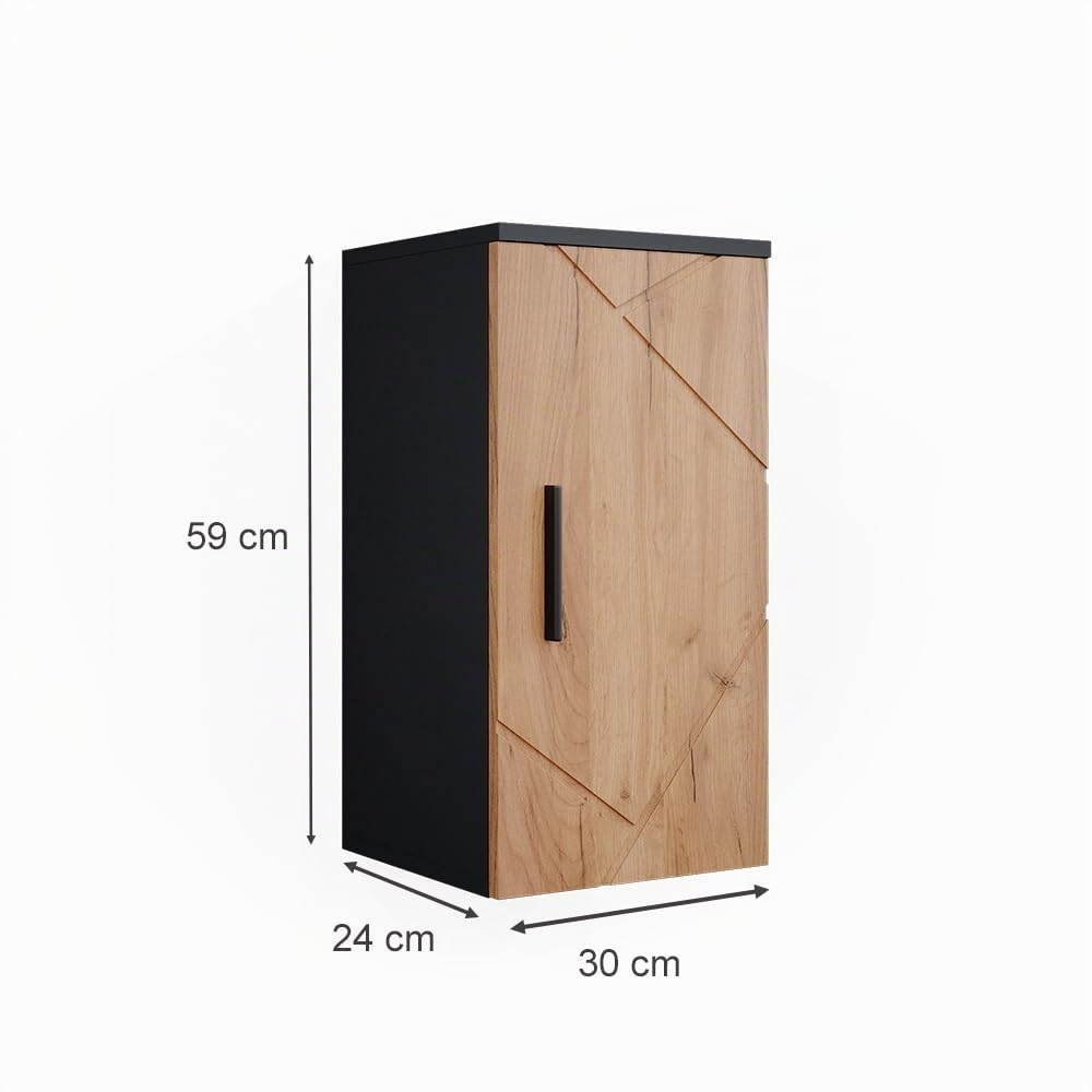 Vicco Armario de baño Irma, Oro Power Roble/Antracita, 30 x 59 cm, Apto para Montaje en Pared y combinable con Otros Muebles Irma