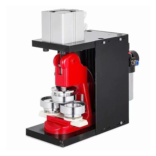 0.5W Pneumatic Label Making Machine 25/32/37/44/50/56/58/70/75MM Emblem Making Machine Pin Button Press Cutter Making Machine 800pcs/hour Wide Application, One Size, agate