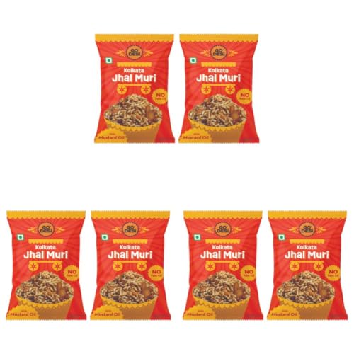 Image of GO DESi Kolkata Jhalmuri Bhel, No Palm oil 100 grams pack of 6