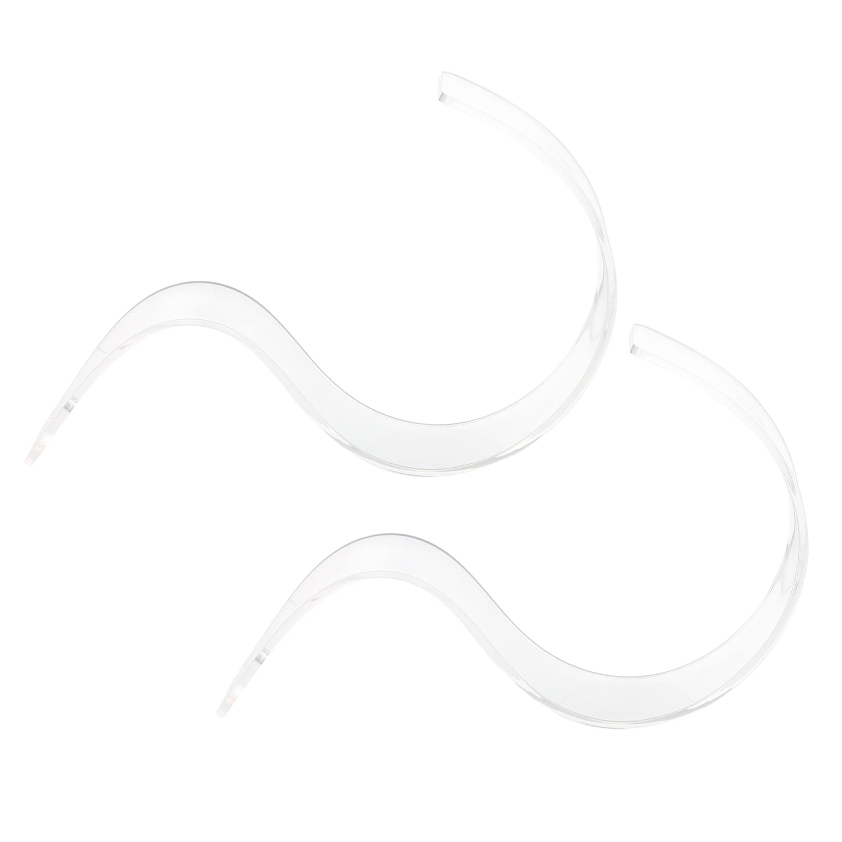 PRETYZOOM Belt Display Holder Set Acrylic Belt Display Rack Stand for Belt Storage Curved Design