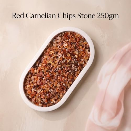 Image of Healing Crystal Chips for Vastu Natural Red Carnelian Chips Stone 250 Gm Red Carnelian Crystal Stone Chips For Reiki Healing Meditation