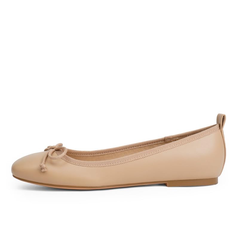 Image of Modatope Womens Flats Ballet Ballerina Flats for Women | Bow Bowknot Square Toe Slip on Flats, Dressy Comfort Ballet Shoes for Work, Driving, School, Travel & Daily Outings