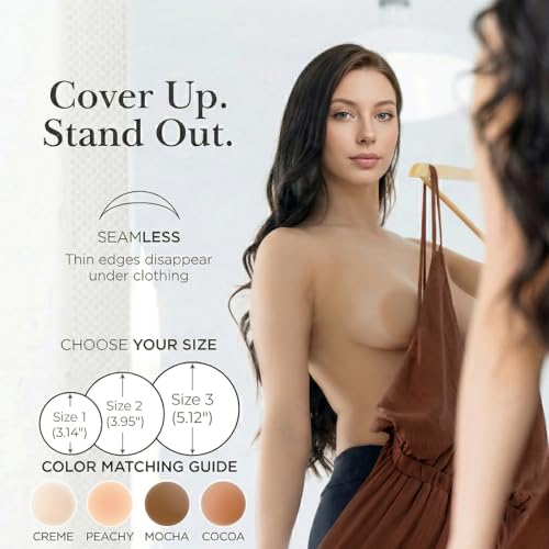 Image of Nipple Covers for Women,Reusable Silicone Adhesive Pasties