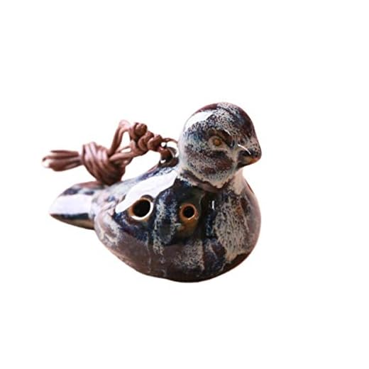 Happyyami 6 Hole Ocarina Bird Shaped Ocarina Music Instrument Ocarina Wind Masterpiece for Beginner Professional Performer Portable Decor