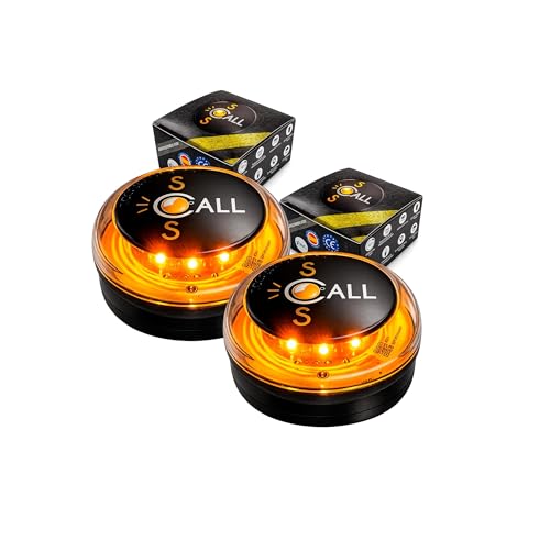 Baliza V16 | Pack 2 Luces de Emergencia V16 para Coche Homologadas DGT 3.0 con Geolocalización | Balizas SOS Conectadas | LED 360° Alta Visibilidad | Fabricadas en España | Válidas hasta 2040