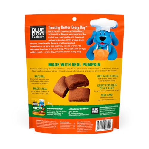 Image of Blue Dog Bakery, Softies Pumpkin Chewy, Medium Dog Treats 10oz 1pk