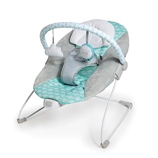 Ity by Ingenuity Bouncity Bounce Vibrating Deluxe Baby Bouncer Seat, 0-6 Months Up to 20 lbs (Goji)