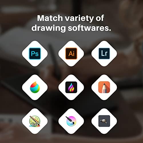 HUION Drawing Tablet Inspiroy H640P Digital Graphics Pad for osu! with Battery-Free Stylus 8192 Levels Pressure Sensitivity 6 Customizable Function Keys Supports Linux Windows Mac Android
