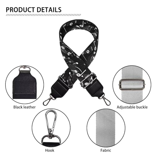 Image of Jeiento Wide Purse Strap Wide Shoulder Strap Adjustable Replacement Belt Soft Guitar Shoulder Straps for Women Girls Gifts