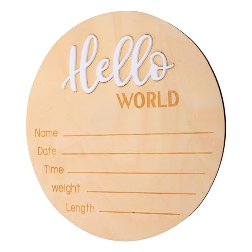 ULDIGI Nursery Name Sign Baby Announcement Name Sign for Newborn Wooden Photography Prop