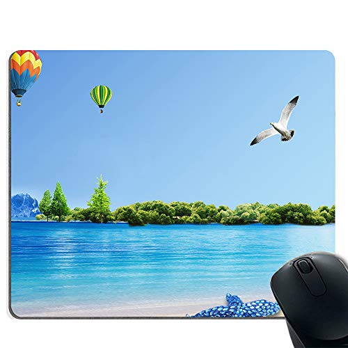 Preisvergleich Produktbild Mauspad für benutzerdefinierte rechteckige rutschfeste gummi mauspad gaming mauspad (wasserstoff ball und möwe auf see)