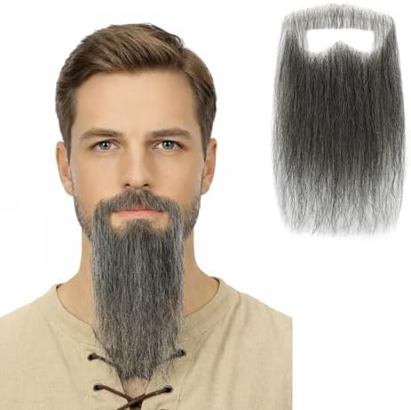 Fake Beard and Mustache Set, Realistic Lace Facial Hair for Adult...