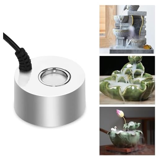 UNISOPH Nebulizzatore ad ultrasuoni, Mini Macchina del Fumo Fogger Fogger Atomizzatore in Metallo 24V Nebulizzatore per Stagno, Acquario, Giardino, Zucca di Halloween e Vaso di Streghe, Spina Europea