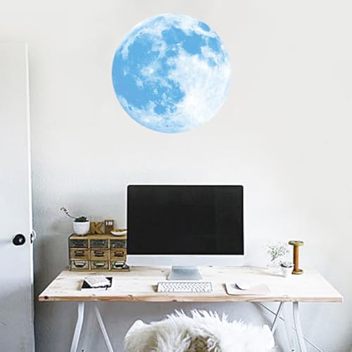 Vinilo decorativo fluorescente lunar azul para pared miniatura 3