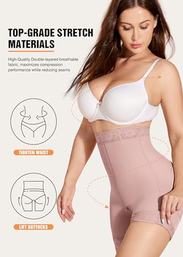 Image of SHAPSHE Shapewear for Women Tummy Control Shorts Body Shaper High Waist Butt Lifter Panties Compression Underwear for Dresse