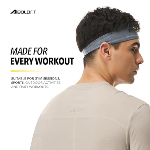 Boldfit Polyester Blend Head Band for Man Sports Head Bandana for Men & Women Gym Hair Band for Men Workout, Running Breathable, Non-Slip & Quick Drying Head Bands for Long Hair